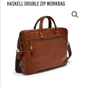 NWT Fossil Double Zip Work Bag